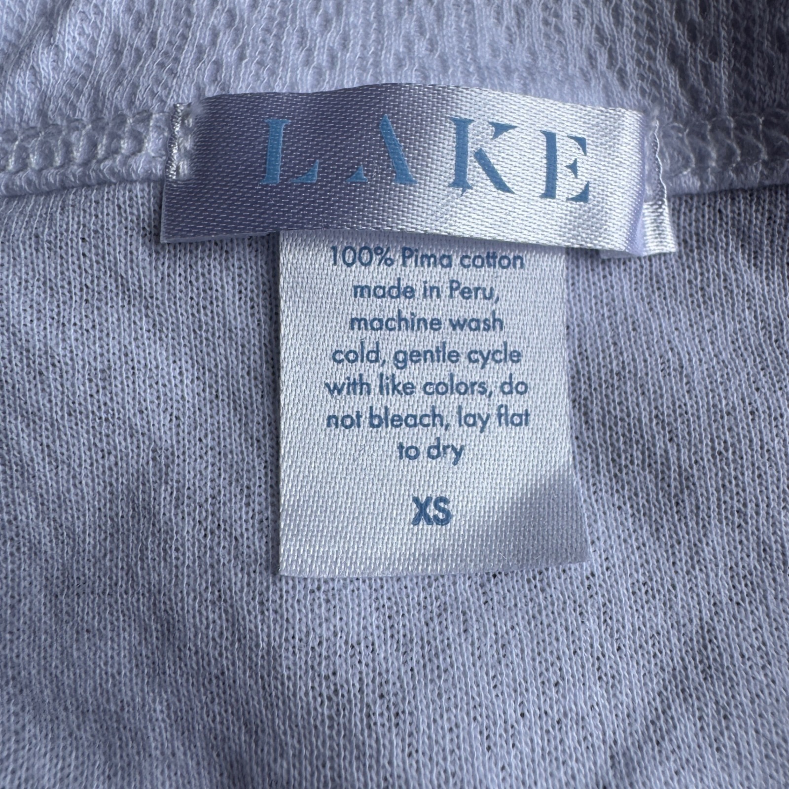 New Lake Pajamas Pointelle Robe White 100% Pima Cotton Wrap Loungewear Xs — image 4 of 5